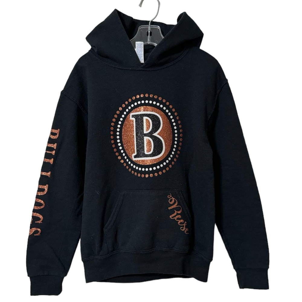 Jerzees Brighton Bulldog Sweater Size M, has the name Reese on front